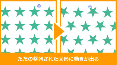 複合設定することでパターンにおもしろい動きを持たせられる