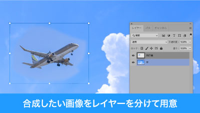 合成したい画像をレイヤー別に用意