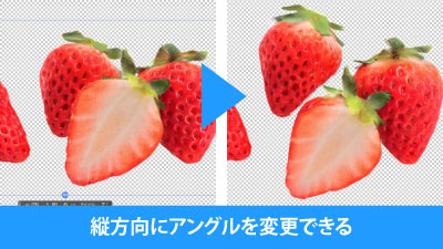 縦方向のアングル変更が可能