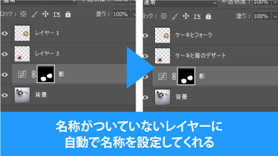 名称がついていないレイヤーに自動で名称を設定してくれる