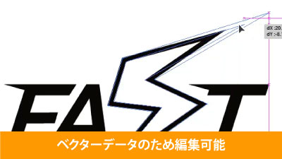 ベクターデータのため編集可能